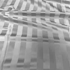 Imperial Stripe Table Linen in Silver