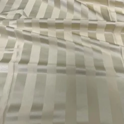 Imperial Stripe Table Linen in Ivory