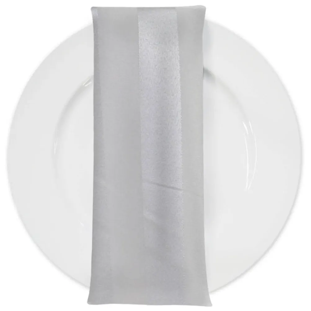 Imperial Stripe Table Napkin in White