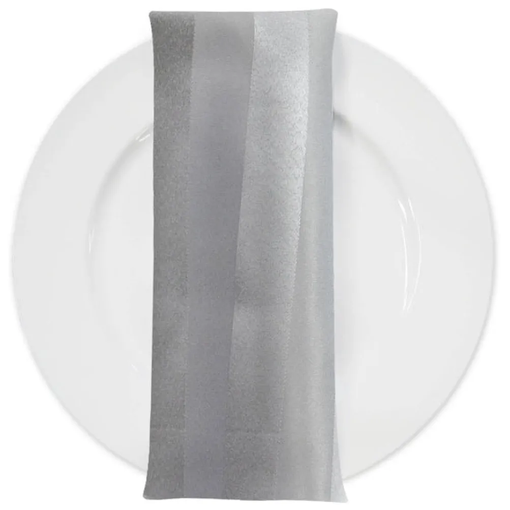Imperial Stripe Table Napkin in Silver