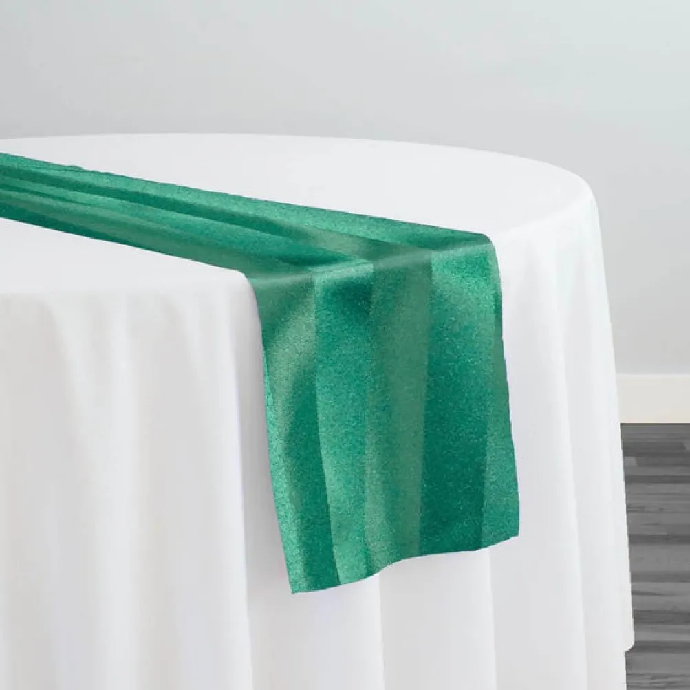 Imperial Stripe Table Runner in Hunter Green
