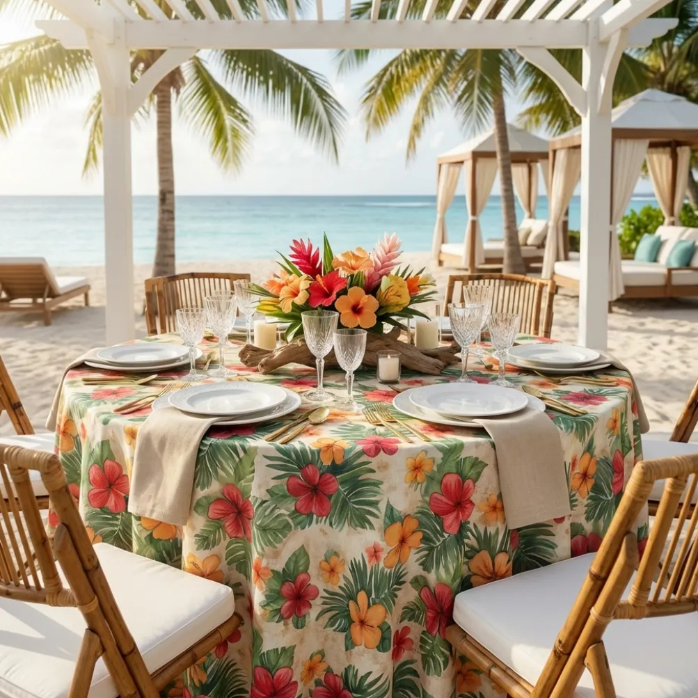 Island Garden (Slub Print) Table Linen