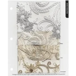 Jasmine Lace Table Linen in Champagne