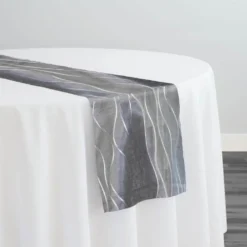 Karawave Jacquard (Reversible) Table Runner in Silver