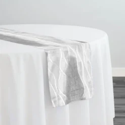Karawave Jacquard (Reversible) Table Runner in White