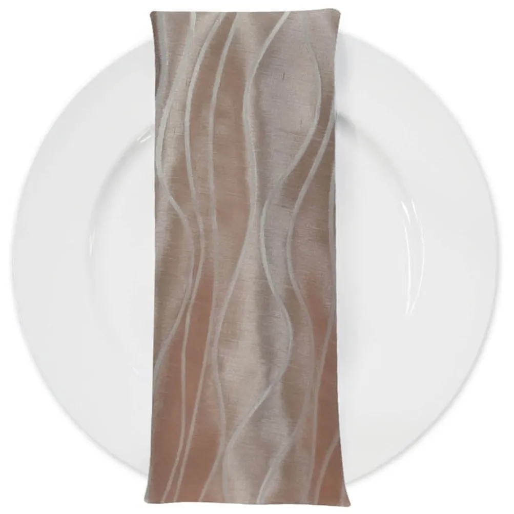 Karawave Jacquard (Reversible) Table Napkin in Champagne