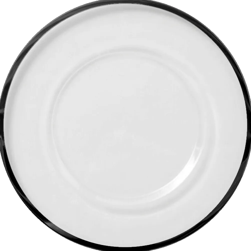 Klasik - Glass Charger Plate in Black (Item # 0241)
