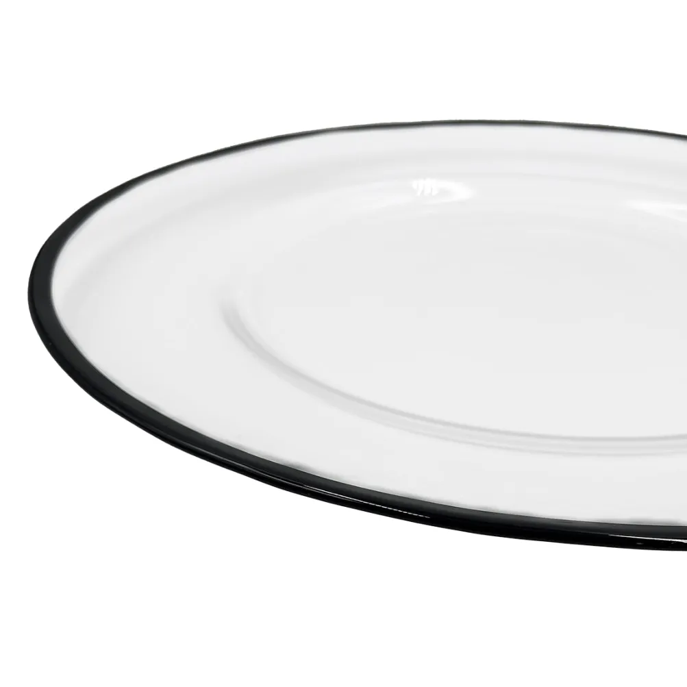 Klasik - Glass Charger Plate in Black (Item # 0241)