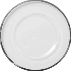 Klasik - Glass Charger Plate in Silver (Item # 0241)