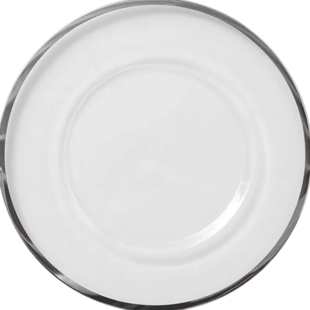 Klasik - Glass Charger Plate in Silver (Item # 0241)