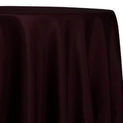 Lamour (Dull) Satin Table Linen in Eggplant 1289