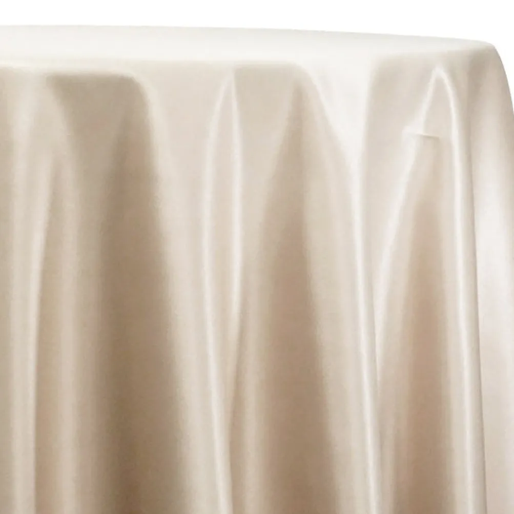 Lamour (Dull) Satin Table Linen in LT Champagne 1441