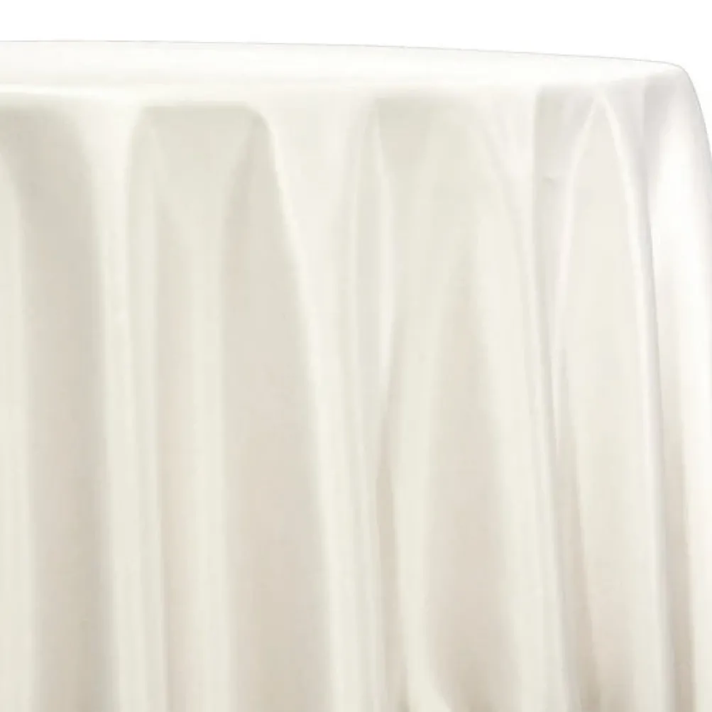 Lamour (Dull) Satin Table Linen in Ivory 1111