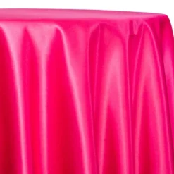 Lamour (Dull) Satin Table Linen in Fuchsia 1195