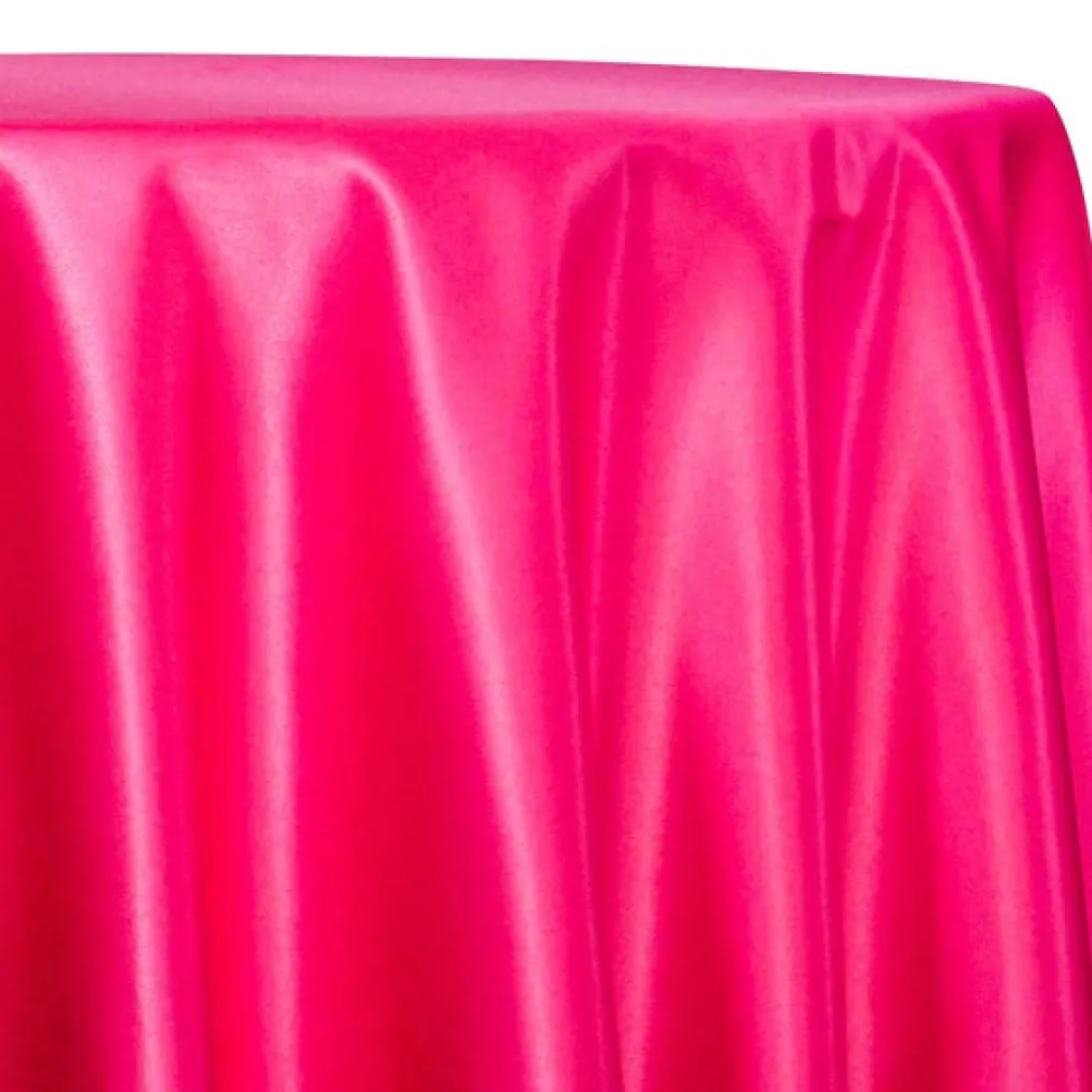 Lamour (Dull) Satin Table Linen in Fuchsia 1195
