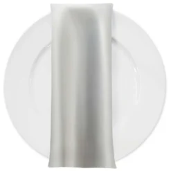 Lamour (Dull) Satin Table Napkin in White