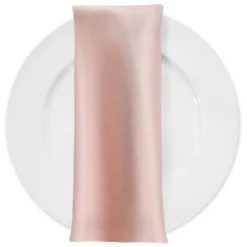 Lamour (Dull) Satin Table Napkin in Rose Petal 1900