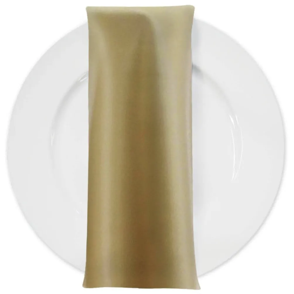 Lamour (Dull) Satin Table Napkin in Gold 1325