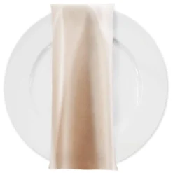 Lamour (Dull) Satin Table Napkin in LT Champagne 1441