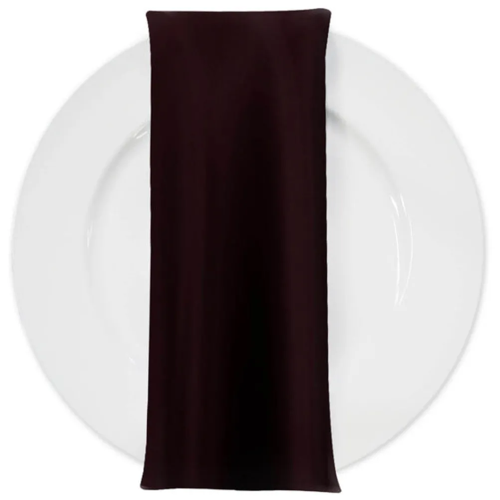 Lamour (Dull) Satin Table Napkin in Eggplant 1289