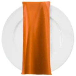 Lamour (Dull) Satin Table Napkin in Orange 1405