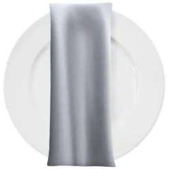 Lamour (Dull) Satin Table Napkin in Silver 1302