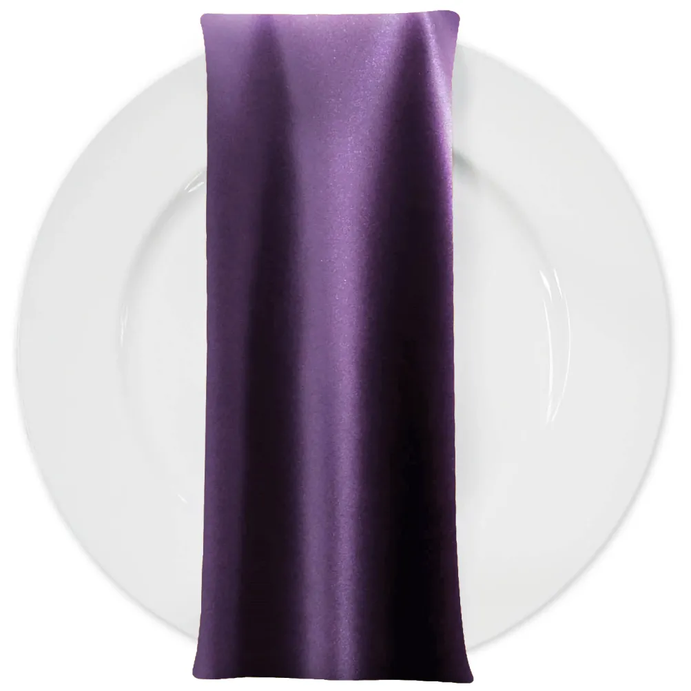 Lamour (Dull) Satin Table Napkin in Purple 9685