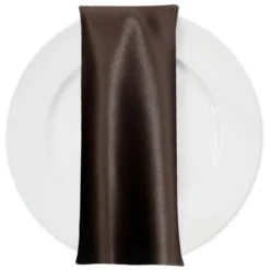 Lamour (Dull) Satin Table Napkin in Brown 1266