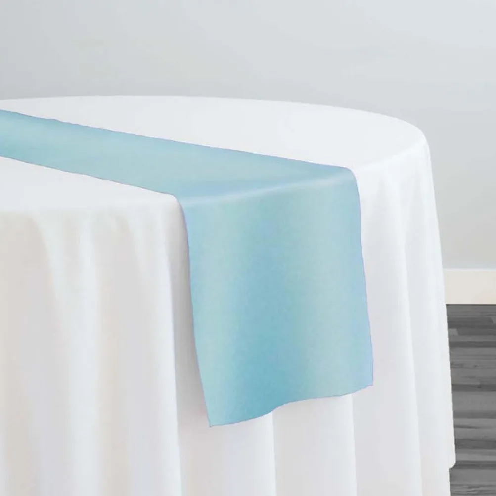 Lamour (Dull) Satin Table Runner in Turquoise 1140