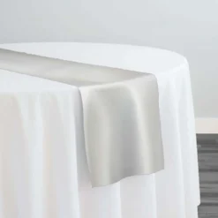 Lamour (Dull) Satin Table Runner in Off White 1105