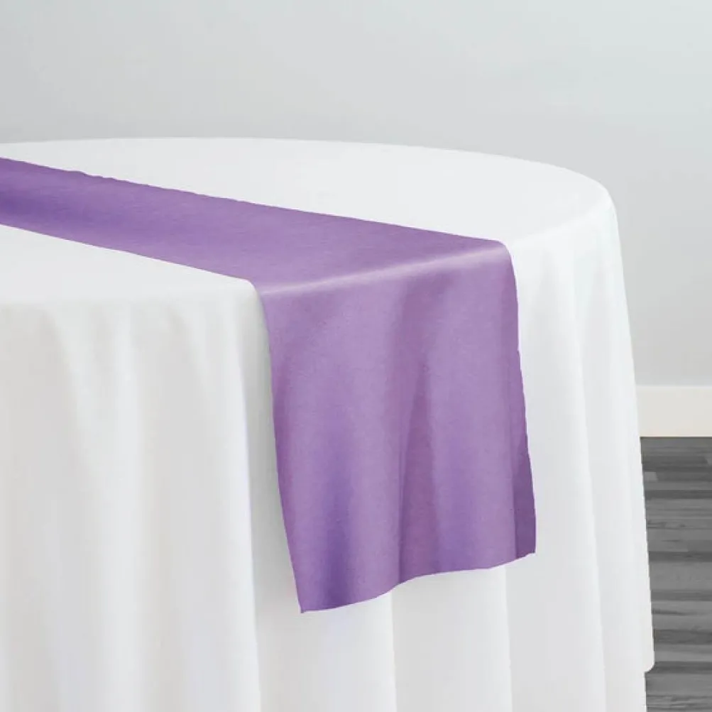 Lamour (Dull) Satin Table Runner in Lilac 1170