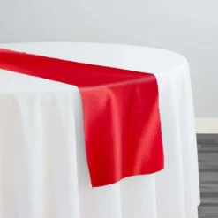Lamour (Dull) Satin Table Runner in Red 1192