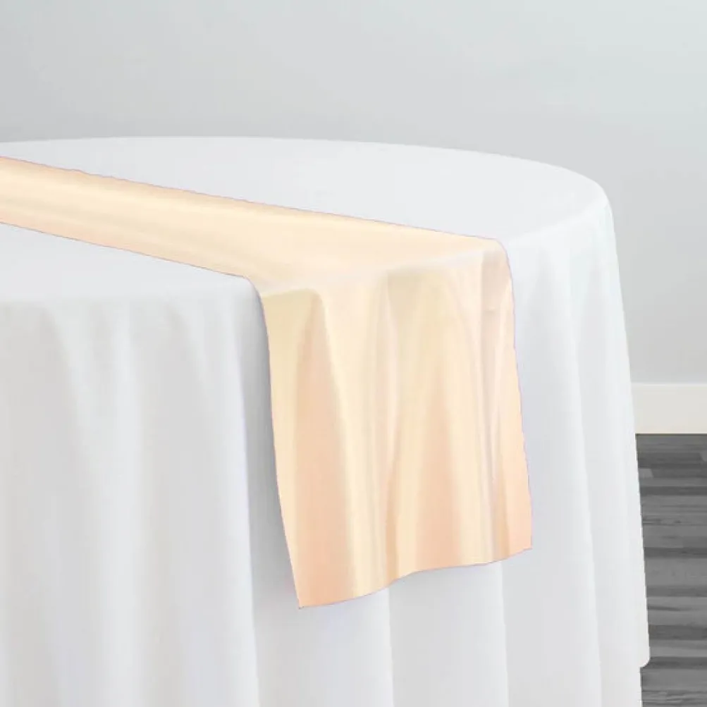 Lamour (Dull) Satin Table Runner in Ivory 1114