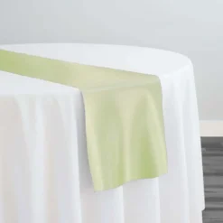 Lamour (Dull) Satin Table Runner in Green AS 9957