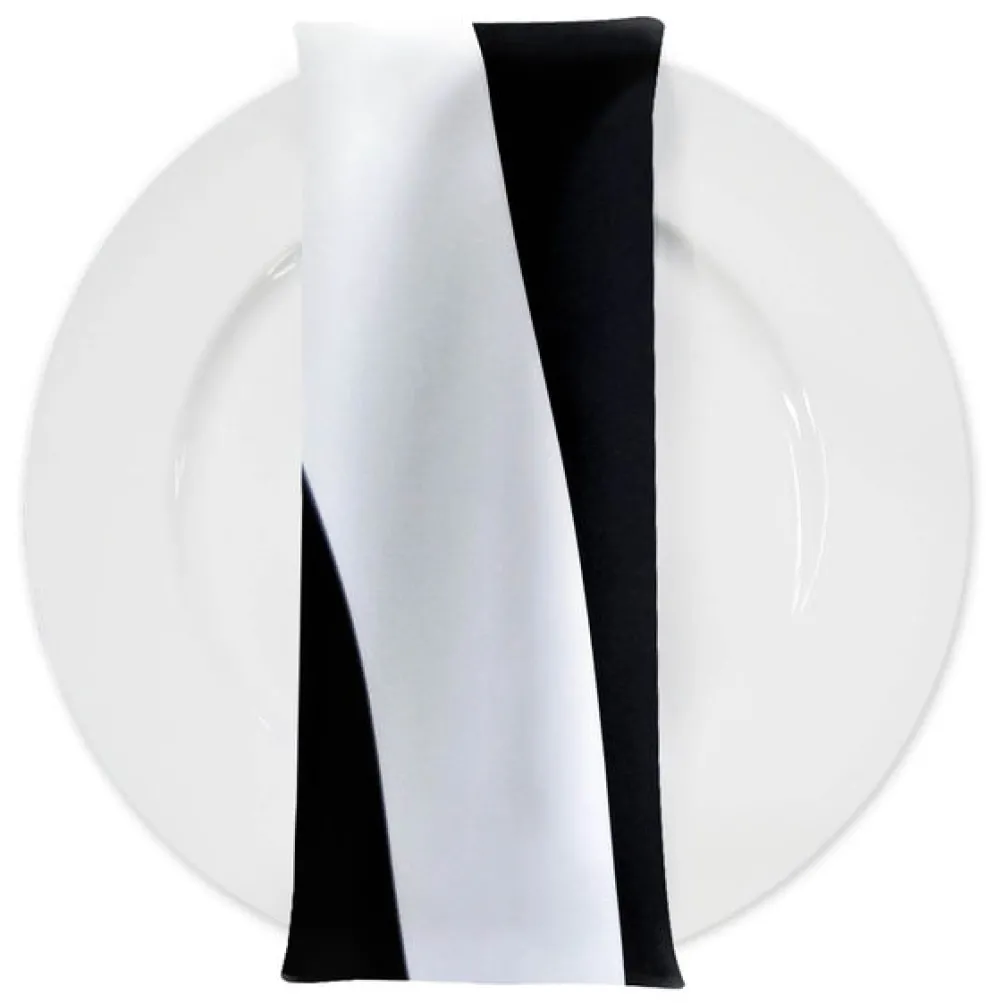 Lamour 1" & 4" Stripe Table Napkin in 4" Stripe