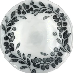 Laurel - Glass Charger Plate in Black (Item # 0424)