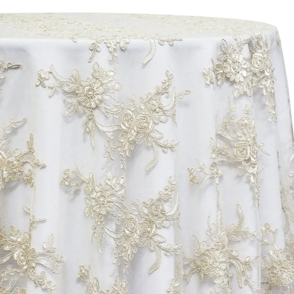 Laylani Lace Table Linen in Ivory