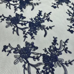 Laylani Lace Table Linen in Navy