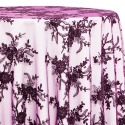 Laylani Lace Table Linen in Raisin