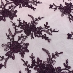 Laylani Lace Table Linen in Raisin