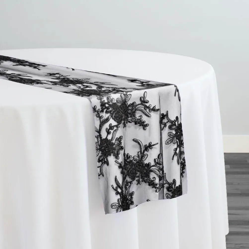 Laylani Lace Table Runner in Black