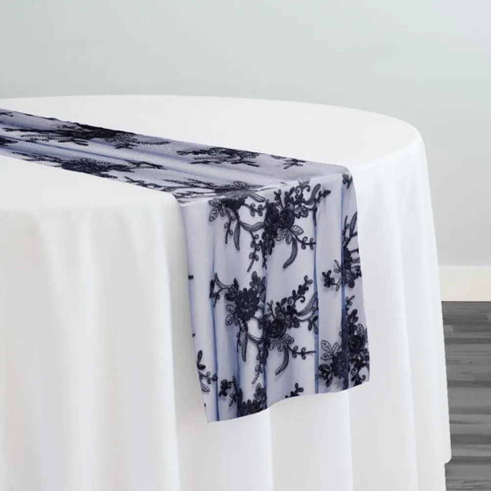 Laylani Lace Table Runner in Navy