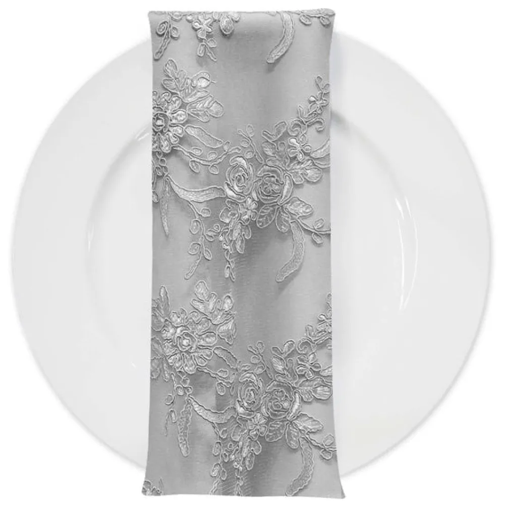Laylani Lace (w/ Poly Lining) Table Napkin in White