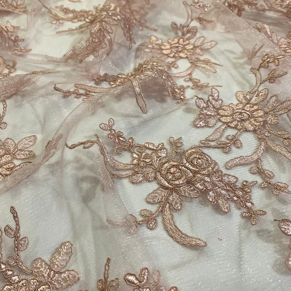 Laylani Lace (w/ Poly Lining) Table Napkin in Champagne