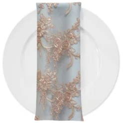 Laylani Lace (w/ Poly Lining) Table Napkin in Champagne