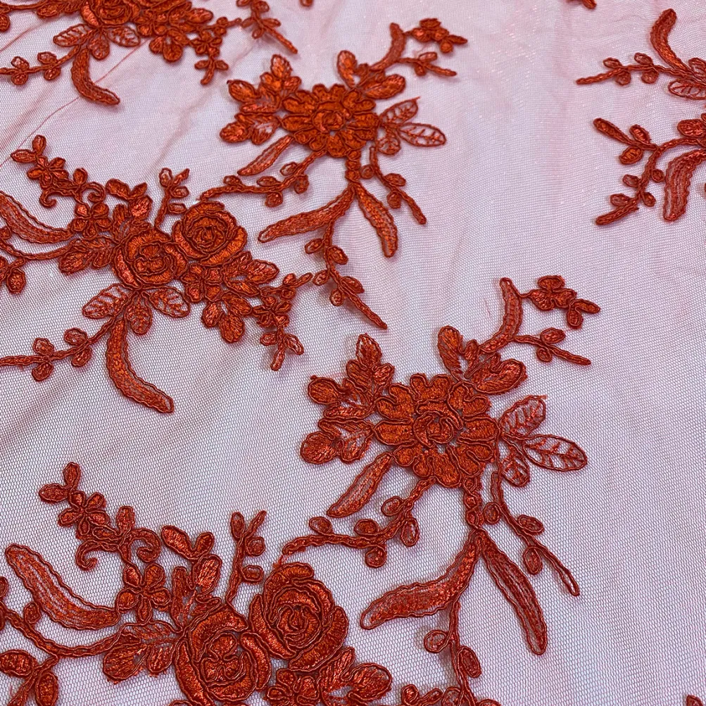 Laylani Lace (w/ Poly Lining) Table Napkin in Red