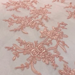 Laylani Lace (w/ Poly Lining) Table Napkin in Coral
