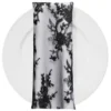 Laylani Lace (w/ Poly Lining) Table Napkin in Black