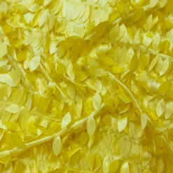 Leaf Hanging Taffeta Table Linen in Yellow