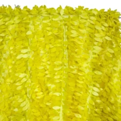 Leaf Hanging Taffeta Table Linen in Yellow